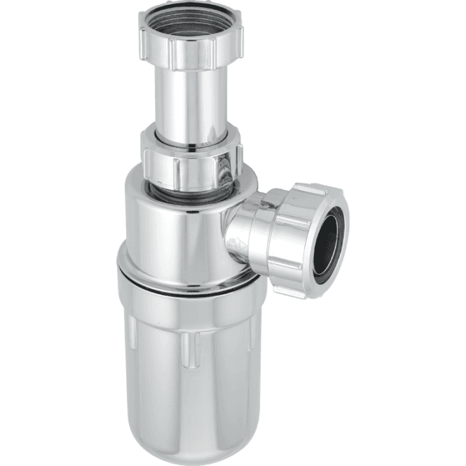 McAlpine  C10AR-CP Chrome Plated Plastic Resealing Adjustable Inlet Bottle Trap 1½