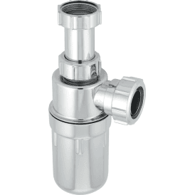 McAlpine C10AR-CP Chrome Plated Plastic Resealing Adjustable Inlet Bottle Trap 1½