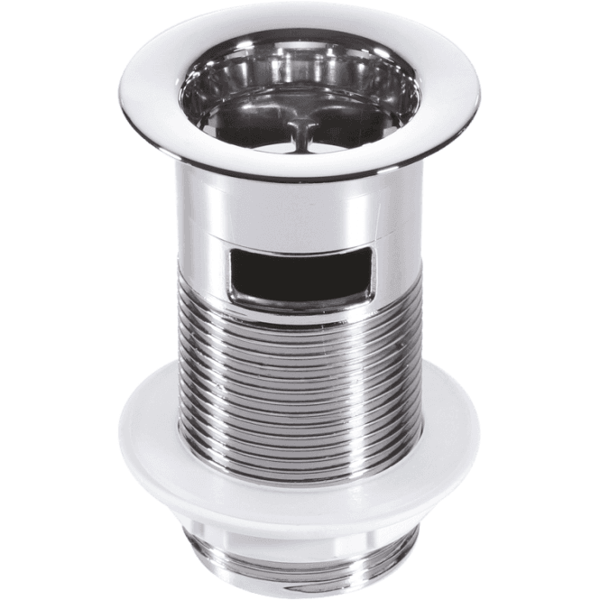 McAlpine  CW1 Chrome Plated Plastic Back Nut Basin Waste 1¼ Slotted With Chrome Plated Plug