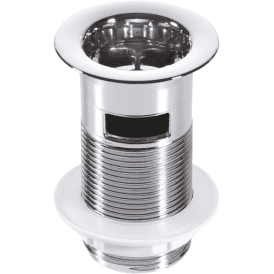 McAlpine CW1 Chrome Plated Plastic Back Nut Basin Waste 1¼ Slotted With Chrome Plated Plug
