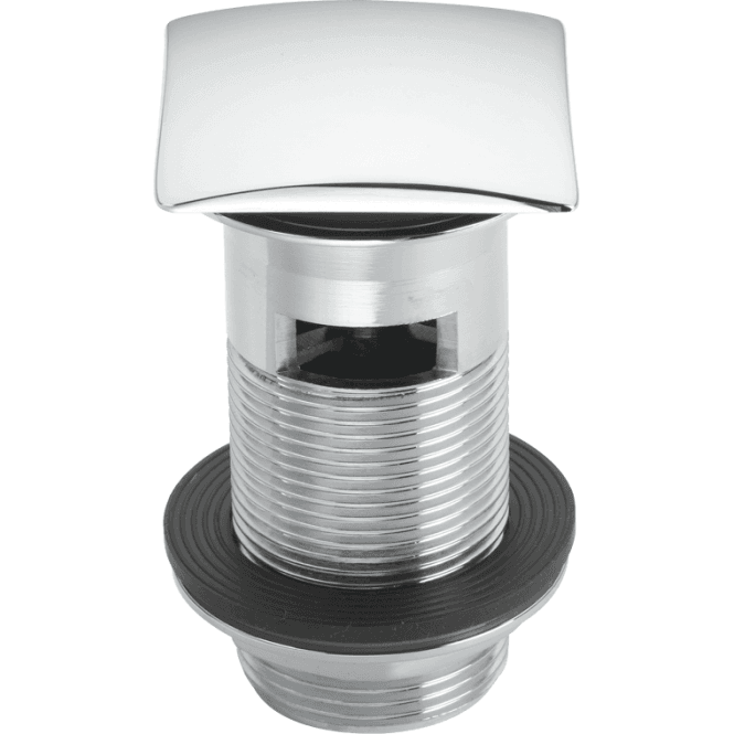 McAlpine  CW60SQ-CB Chrome Plated Brass Square Clicker Basin Waste Slotted 1¼