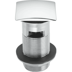 McAlpine CW60SQ-CB Chrome Plated Brass Square Clicker Basin Waste Slotted 1¼