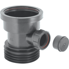 McAlpine DC1-BL-BO Drain Connector With Boss 4"/110mm Black