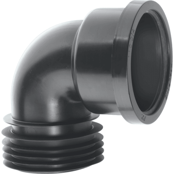 McAlpine  DC90-BL 90 Degree Bend Drain Connector 110mm Black