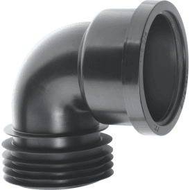 McAlpine DC90-BL 90 Degree Bend Drain Connector 110mm Black