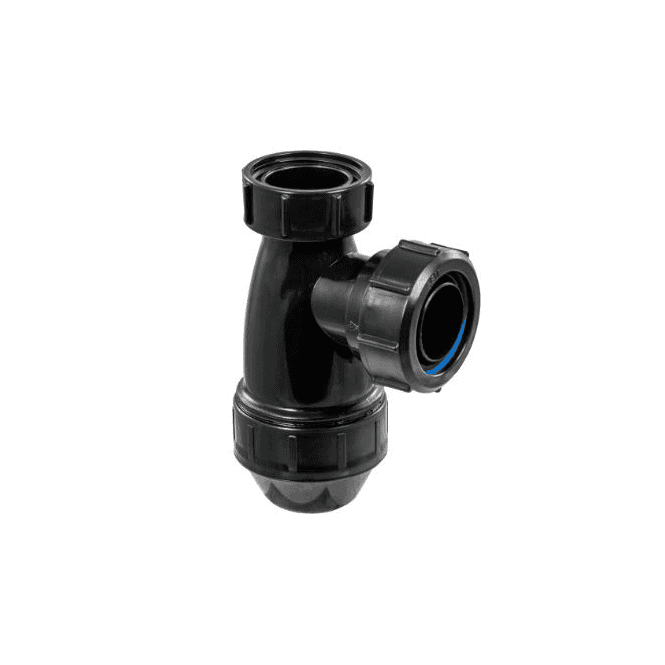 McAlpine  E10-BL Black Shallow Bottle Trap For Use With Basins 1¼