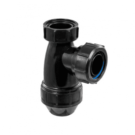 McAlpine E10-BL Black Shallow Bottle Trap For Use With Basins 1¼