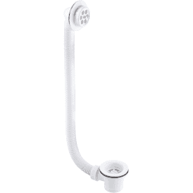 McAlpine FBW2PW Bath Combined Waste And Overflow White Grating 1½