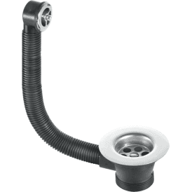 McAlpine FSW2PC Sink Combined Waste And Overflow Chrome Plated Overflow Grid 1½ X 85mm Flange