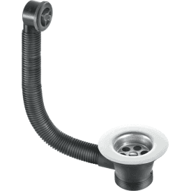 McAlpine FSW2PP-70 Sink Combined Waste And Overflow Black Overflow Grid 1½ X 70mm Flange