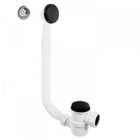 McAlpine HC2650UK-MB Top Access Bath Trap With Removable Chrome Plated Clicker Waste Matt Black Finish 1½
