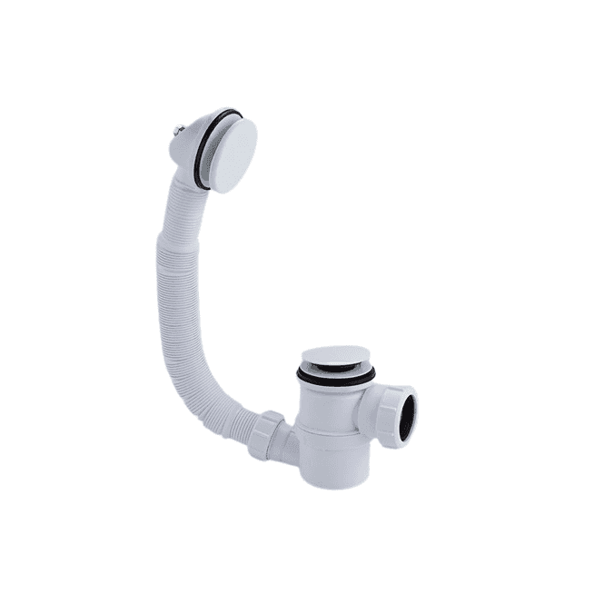 McAlpine  HC2650UK-WH Top Access Bath Trap With Removable Chrome Plated Clicker Waste Gloss White 1 1/2