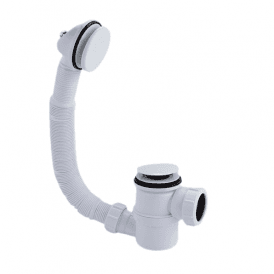 McAlpine HC2650UK-WH Top Access Bath Trap With Removable Chrome Plated Clicker Waste Gloss White 1 1/2