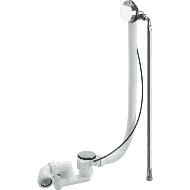 McAlpine  HCN3165UK-1M Chrome Plated Brass Bath Filler And Overflow (Pop-up) 1mtr