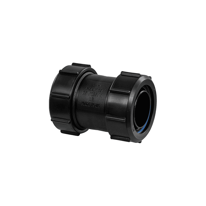 McAlpine  S28M-BL Multi Fit Straight Connector 1¼ Black