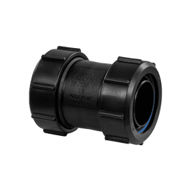 McAlpine S28M-BL Multi Fit Straight Connector 1¼ Black