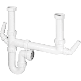 McAlpine SK2A Double Bowl Sink Kit 2 Nozzles 1½