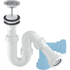 McAlpine SP10W All One Basin Trap With Centre Pin Waste 1¼