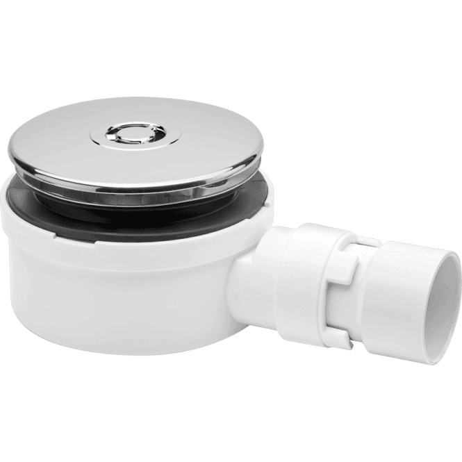McAlpine  ST90CP10-53 90mm Shallow Shower Trap 53mm High Chrome Plated Plastic