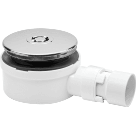 McAlpine ST90CP10-53 90mm Shallow Shower Trap 53mm High Chrome Plated Plastic