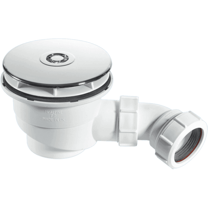McAlpine  ST90CP10 90mm Shower Trap Chrome Plated Plastic