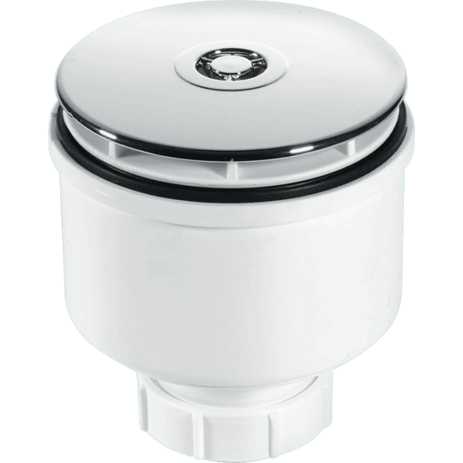 McAlpine  ST90CP10-V 90mm Vertical Shower Trap Chrome Plated Plastic