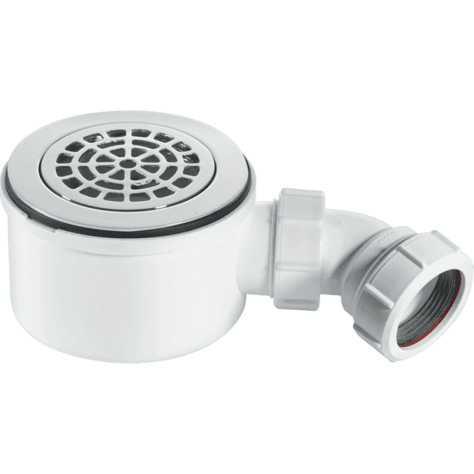 McAlpine  ST90CPB-P-70 90mm Shallow Shower Trap 70mm High Chrome Plated Brass Petal
