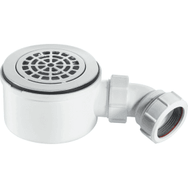 McAlpine ST90CPB-P-70 90mm Shallow Shower Trap 70mm High Chrome Plated Brass Petal