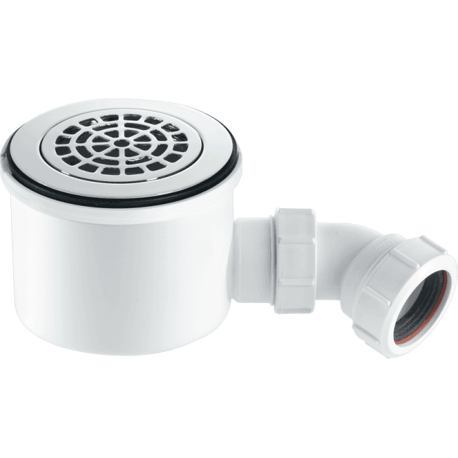 McAlpine  ST90CPB-P-HP2 1½ 90mm Hi-Flow Shower Trap Chrome Plated Brass Petal