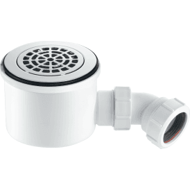 McAlpine ST90CPB-P-HP2 1½ 90mm Hi-Flow Shower Trap Chrome Plated Brass Petal