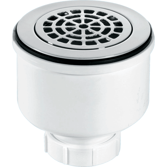 McAlpine  ST90CPB-P-V 90mm Vertical Shower Trap Chrome Plated Brass Petal