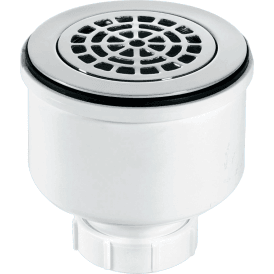 McAlpine ST90CPB-P-V 90mm Vertical Shower Trap Chrome Plated Brass Petal
