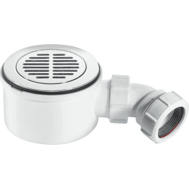 McAlpine ST90CPB-S-70 90mm Shallow Shower Trap 70mm High Chrome Plated Brass Slotted
