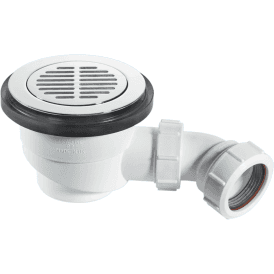 McAlpine ST90CPB-S 90mm Shower Trap Chrome Plated Brass Slotted
