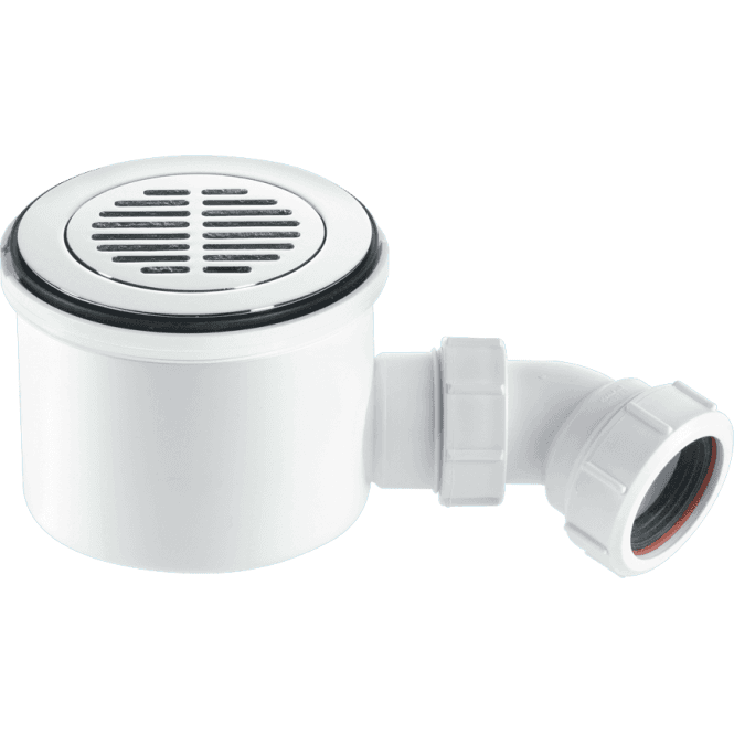 McAlpine  ST90CPB-S-HP2 1½ 90mm Hi-Flow Shower Trap Chrome Plated Brass Slotted