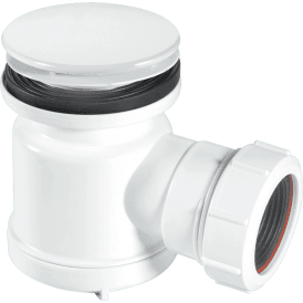 McAlpine STW1-M 19mm Water Seal Shower Trap 70mm White Plastic Mushroom