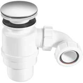 McAlpine STW10-M 80mm Seal Resealing Shower Trap 70mm Chrome Plated Stainless Steel Mushroom