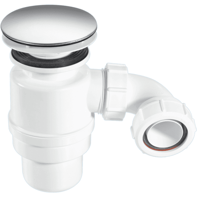 McAlpine  STW12-M 80mm Seal Resealing Shower Trap 85mm Chrome Plated Stainless Steel Mushroom