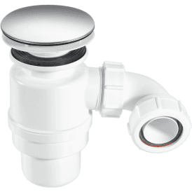 McAlpine STW12-M 80mm Seal Resealing Shower Trap 85mm Chrome Plated Stainless Steel Mushroom