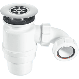 McAlpine STW12-R 80mm Seal Resealing Shower Trap 85mm Chrome Plated Plastic