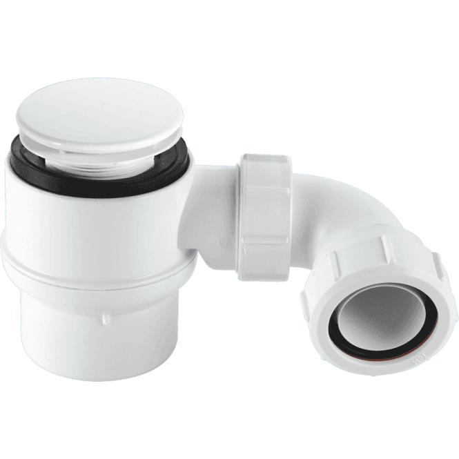 McAlpine  STW2M-95 50mm Water Seal Shower Trap 70mm White Plastic Mushroom
