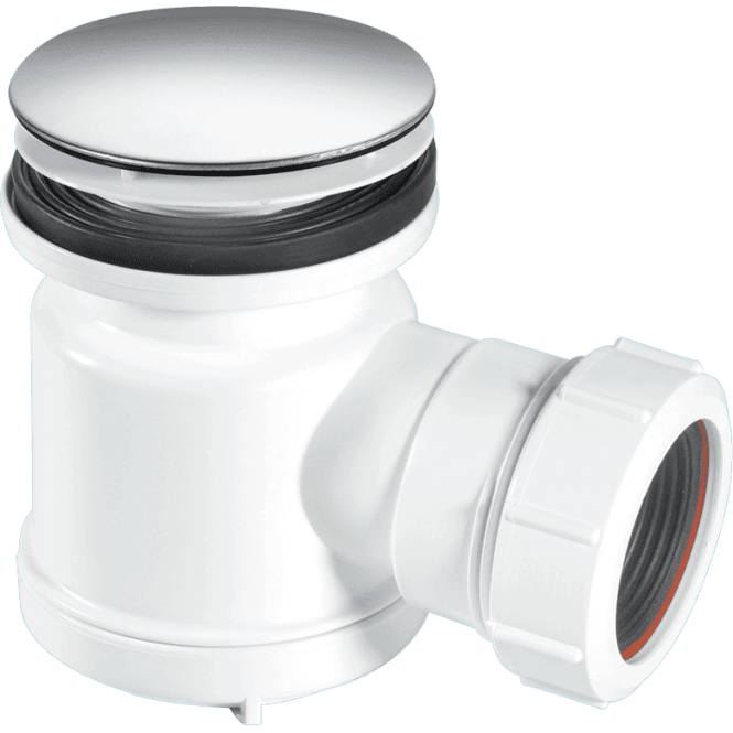 McAlpine  STW3-M 19mm Water Seal Shower Trap 70mm Chrome Plated Stainless Steel Mushroom
