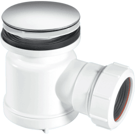 McAlpine STW3-M 19mm Water Seal Shower Trap 70mm Chrome Plated Stainless Steel Mushroom