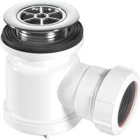 McAlpine STW3-R 19mm Water Seal Shower Trap 70mm Chrome Plated Plastic