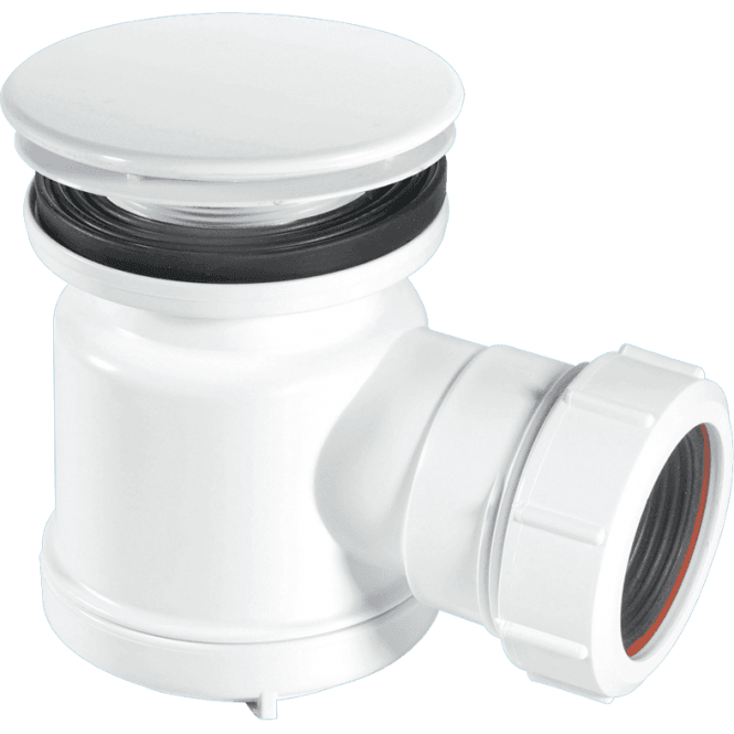 McAlpine  STW5-M 19mm Water Seal Shower Trap 85mm White Plastic Mushroom