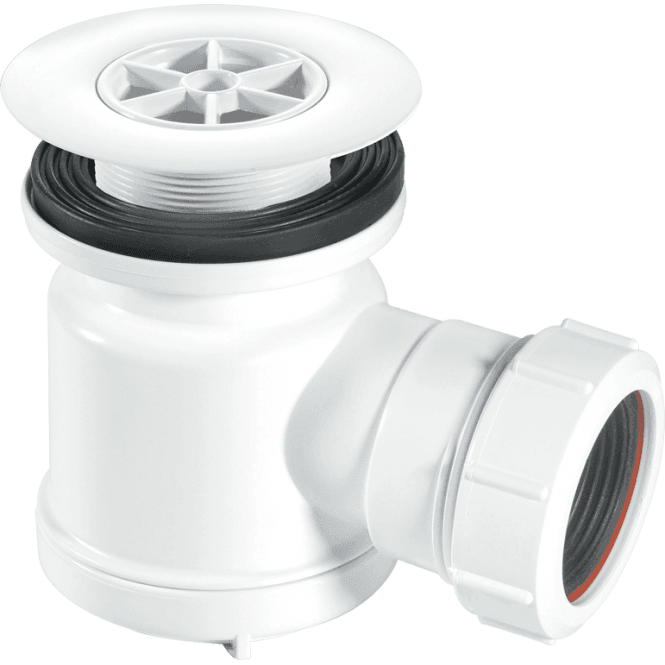 McAlpine  STW5-R 19mm Water Seal Shower Trap 85mm White Plastic