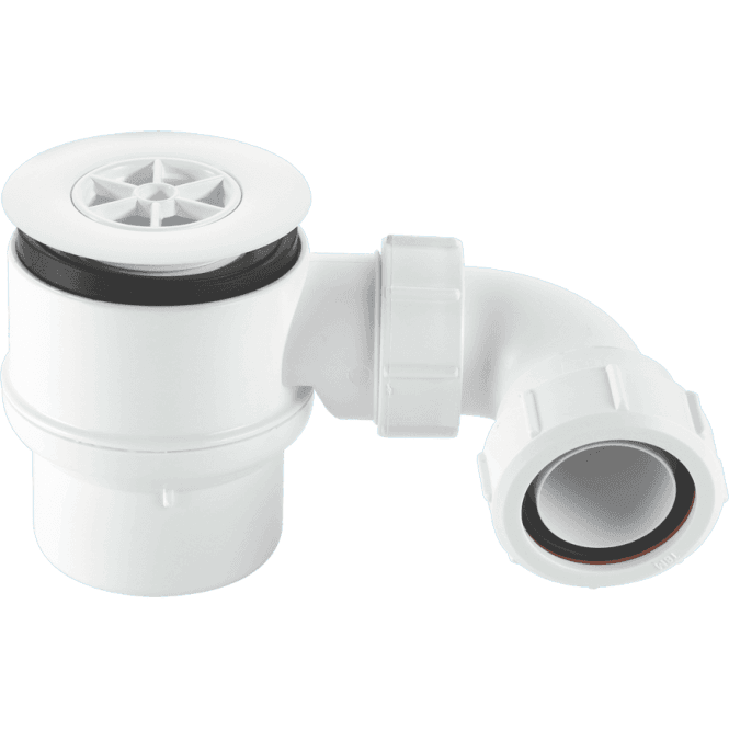McAlpine  STW6-95 50mm Water Seal Shower Trap 85mm White Plastic