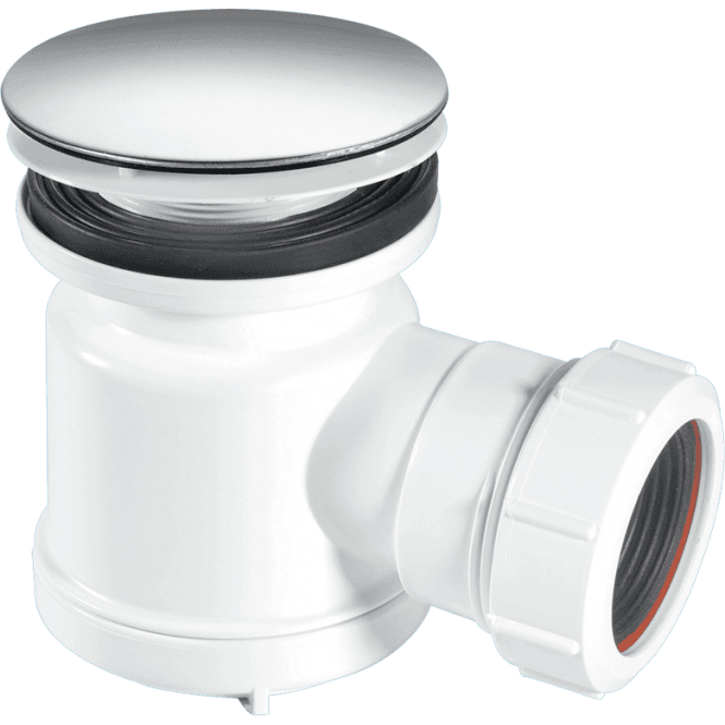 McAlpine  STW7-M 19mm Water Seal Shower Trap 85mm Chrome Plated Stainless Steel Mushroom