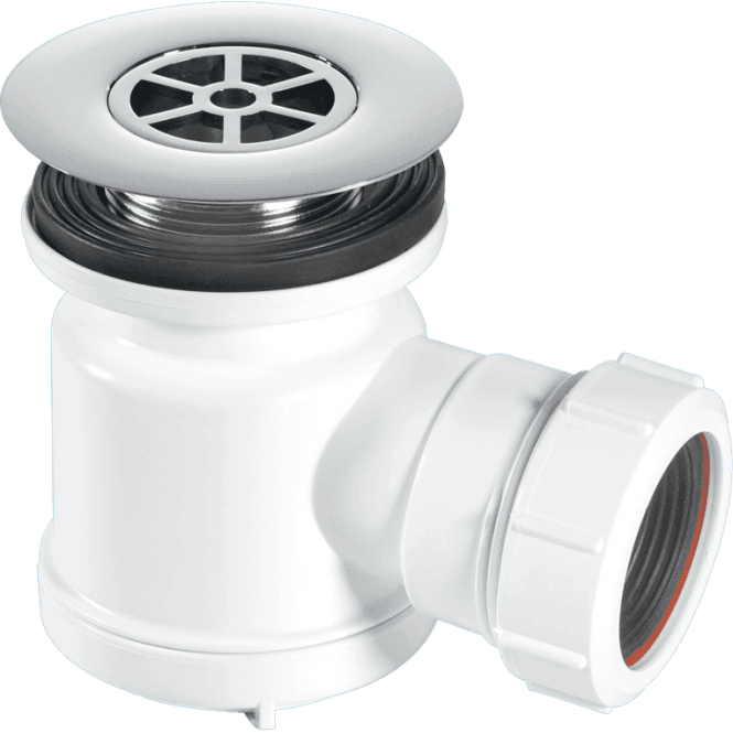 McAlpine  STW7-R 19mm Water Seal Shower Trap 85mm Chrome Plated Plastic