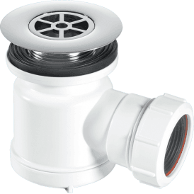 McAlpine STW7-R 19mm Water Seal Shower Trap 85mm Chrome Plated Plastic